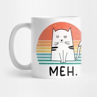 Funny Meh Cat Gift for Cat Lovers Mug